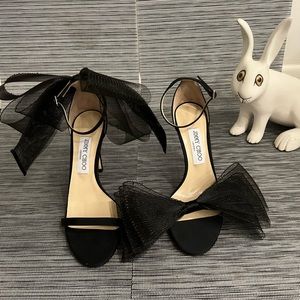 Jimmy Choo Aveline Bow Ankle Strap Sandal